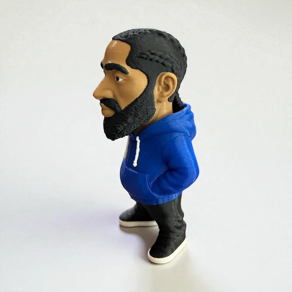 Mini Nipsey Hussle Hip-Hop Legend Figure – 4” 3D Printed Collectible